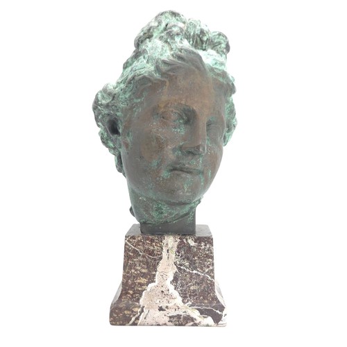 Bronze bust classical - of,