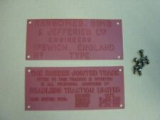 Ransomes MG Crawler Vintage Tractor Plates