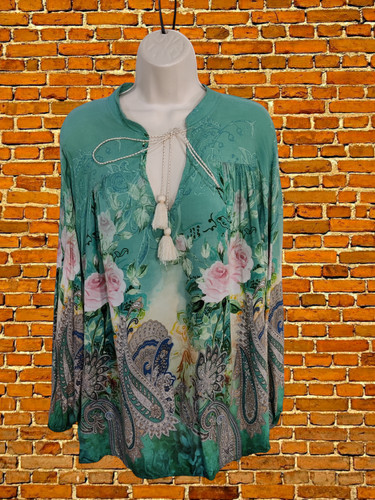 Vintage womens green floral - womens,