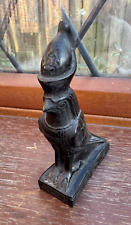VINTAGE Horus God Statue, Ancient Egyptian Falcon Carved Black Stone