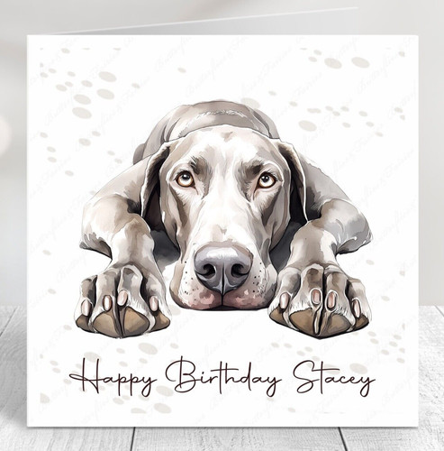 Personalised weimaraner dog - weimaraner,