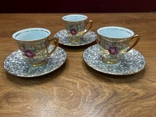 Set Of  3 Vintage Zimco RgK   Czechoslovakia  Expresso Coffee cup & saucer 