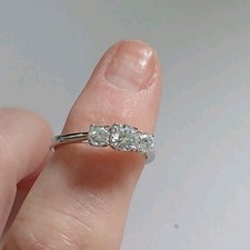 Diamonique Trilogy Ring