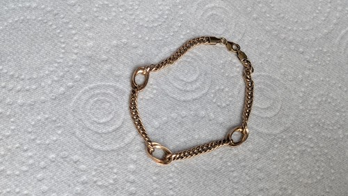 Vintage 9ct gold curb oval - 9ct,