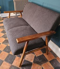 Argos Home Watson Fabric Sofa 2 Seater Compact In Grey