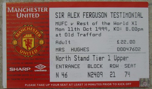 Ticket 1999 manchester - ticket:, 1999/00