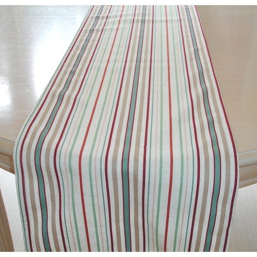 Table runner stripes red green - table,