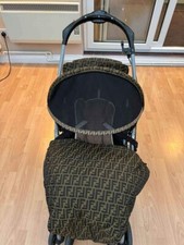 Fendi Aprica Pram Excellent Condotion Monogram Stroller with leg and rain cover