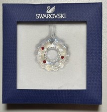 SWAROVSKI Christmas Cookie Wreath Ornament Boxed 1054567 Crystal Retired 2011
