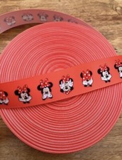 1 Yard Red Minnie Mouse Ribbon – Disney Grosgrain Craft Hair Bow Trim