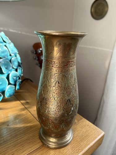 Vintage indian brass - , vase