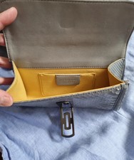 BVLGARI Parentesi Vintage Clutch/ Evening Bag,Grey Python&Nappa Leather, dustbag