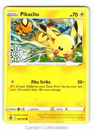 Pikachu 049 195 snowflake - pikachu, 049/195