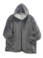 QVC Cozee Home Kids Oversize Hooded Wearable Blanket  Velvetsoft & Sherpa 7-12y