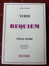 Verdi Requiem Vocal Score For