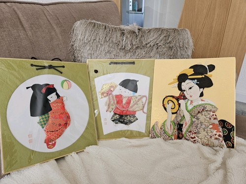 Japanese oshie fabric art - japanese,