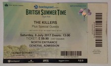 Vintage The Killers Ticket