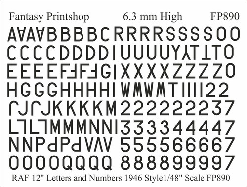 Raf numbers and letters - raf,