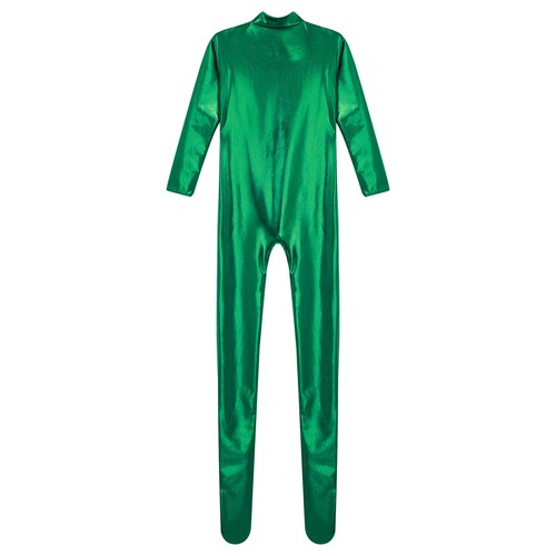 Women shiny metallic unitard - metallic,