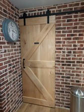 Solid Oak Sliding Ledged Door - Standard or Custom Sizes - Frame and Ledged Door