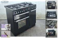 Refurb Rangemaster Toledo 90 All GAS NG RANGE COOKER Gloss Black (5T26)