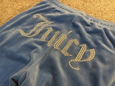 Ladies Flared Blue Velour