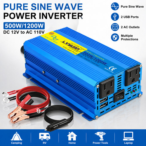 500w pure sine wave power - 500w,