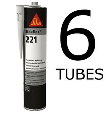 6 x Sikaflex 221 - Black -