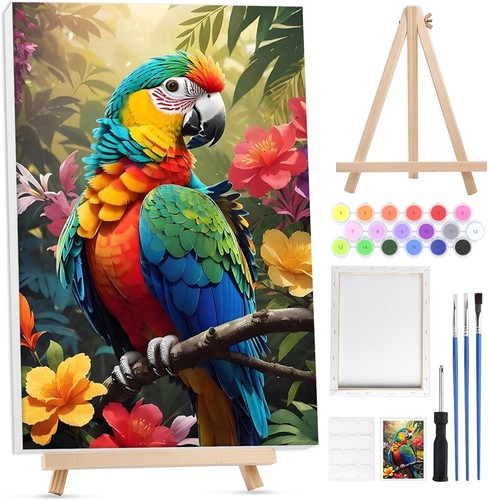 Paint numbers parrot kit - parrot,