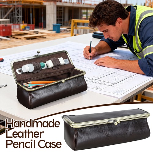 Leather pencil case - pencil,