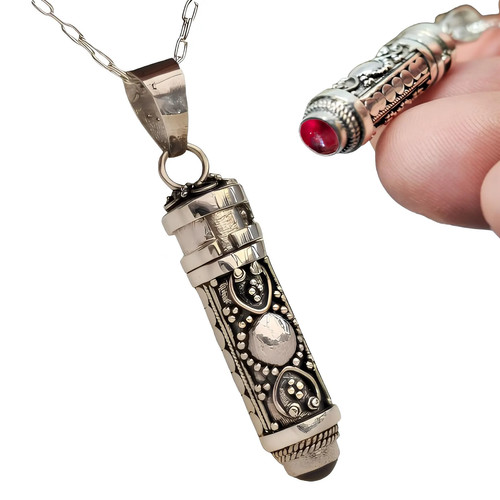 Triple moon locket pendant - moon,