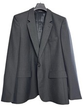 Maison Martin Margiela black perforated blazer jacket, IT 52