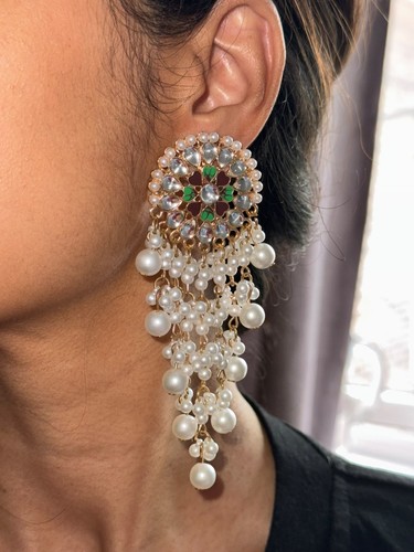 Indian pearl chandelier - indian,