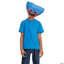 Huggy Wuggy Mask, Official Huggy Wuggy Half Mask Costume Accessory