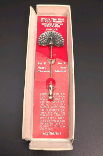 Vintage pewter peacock stick - vintage,