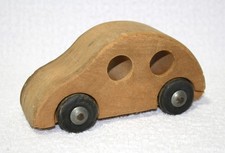 Vintage 1960s Solid Wood Car