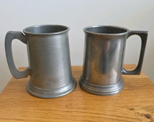 Antique pewter tankards 2 - antique,