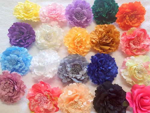 Joblot 46pcs flower hair clips - 46pcs,