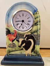 Old Tupton Ware Mantel Clock H6.5" X W4.5" Vgc (New Battery Fitted)