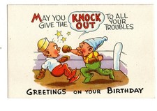 Boxing. Comic. Birthday