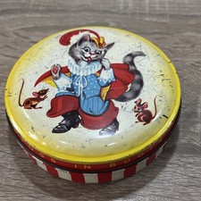 Vintage George W Horner Nursery Rhyme Toffee Tin 1930’s - Puss In Boots