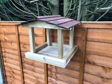 Brown - Over the Fence - Hanging Wooden Bird Table - Heavy Duty - Feeder Station