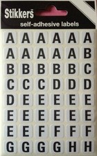 144 A-Z Alphabet Sticky Labels A to Z Letters Self Adhesive Stickers Labels 