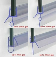 Shower Seal Strip | 4 to 6mm Glass | Up to 30mm Gap | Bath Screen Door | Clear