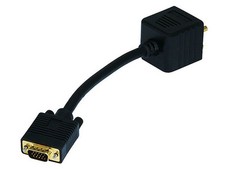 Video Splitter - VGA(HD15) Male to VGA(HD15) Female / DVI-A Female 2517