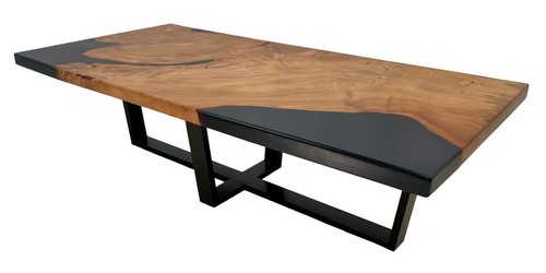 Resin coffee table - resin, black