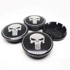 4Pcs Skull Black Wheel Centre Center Hub Caps 56mm / 52mm TOYOTA HONDA HYUNDAI