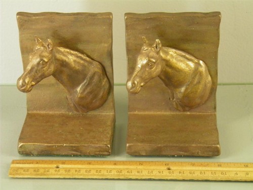 Pair antique bronzed - a,