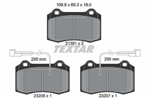 Front brake pad set - brake,