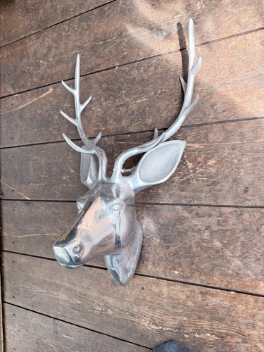 Aluminium stag head - aluminium,